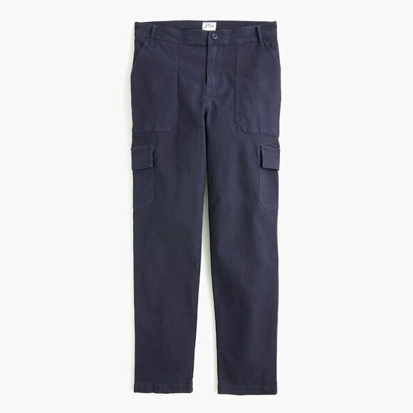 J. Crew womens The new straight leg cargo pants AB590 25 navy blue - Picture 2 of 3